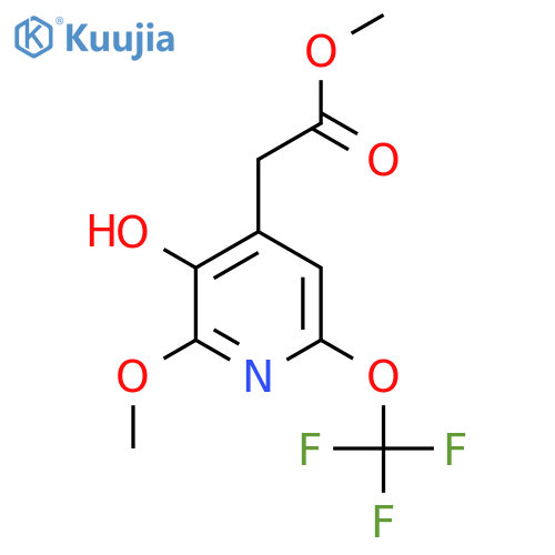 Methyl 3-hydroxy-2-methoxy-6-(trifluoromethoxy)pyridine-4-acetate structure