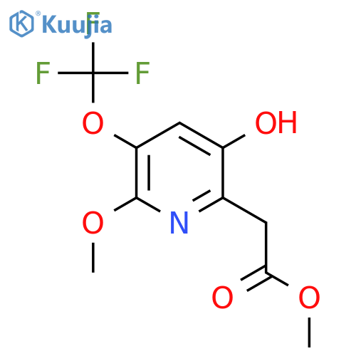 Methyl 5-hydroxy-2-methoxy-3-(trifluoromethoxy)pyridine-6-acetate structure