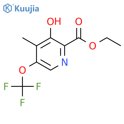 Ethyl 3-hydroxy-4-methyl-5-(trifluoromethoxy)pyridine-2-carboxylate structure