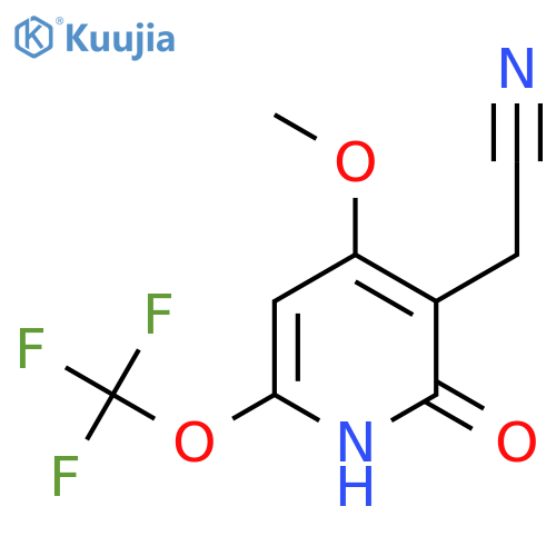 2-Hydroxy-4-methoxy-6-(trifluoromethoxy)pyridine-3-acetonitrile structure