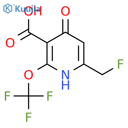 6-(Fluoromethyl)-4-hydroxy-2-(trifluoromethoxy)pyridine-3-carboxylic acid structure