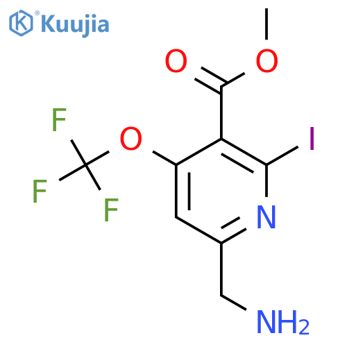 Methyl 6-(aminomethyl)-2-iodo-4-(trifluoromethoxy)pyridine-3-carboxylate structure