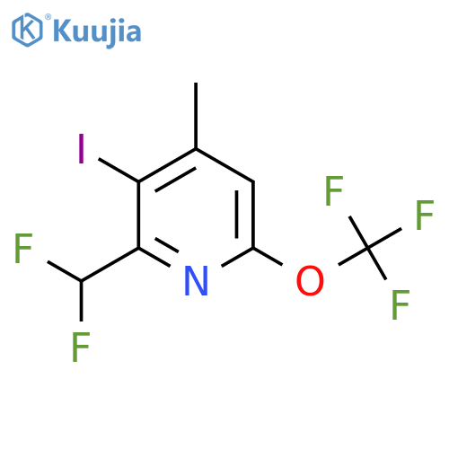 2-(Difluoromethyl)-3-iodo-4-methyl-6-(trifluoromethoxy)pyridine structure