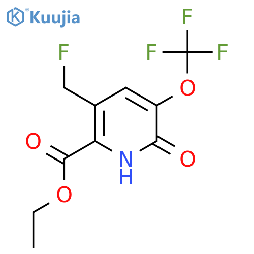 Ethyl 5-(fluoromethyl)-2-hydroxy-3-(trifluoromethoxy)pyridine-6-carboxylate structure