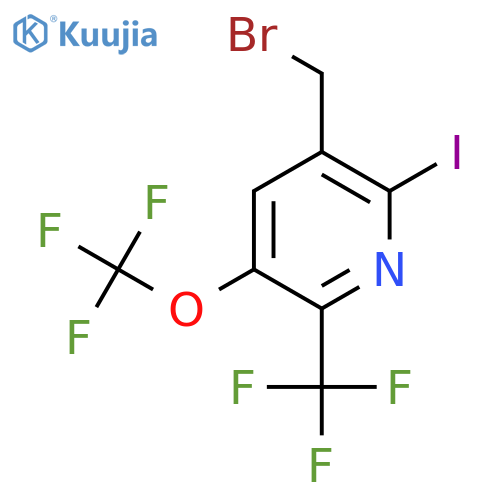 3-(Bromomethyl)-2-iodo-5-(trifluoromethoxy)-6-(trifluoromethyl)pyridine structure