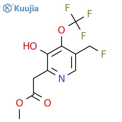 Methyl 5-(fluoromethyl)-3-hydroxy-4-(trifluoromethoxy)pyridine-2-acetate structure