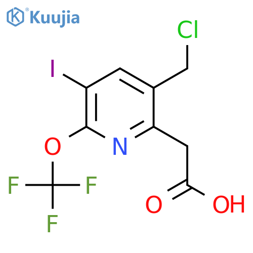 3-(Chloromethyl)-5-iodo-6-(trifluoromethoxy)pyridine-2-acetic acid structure