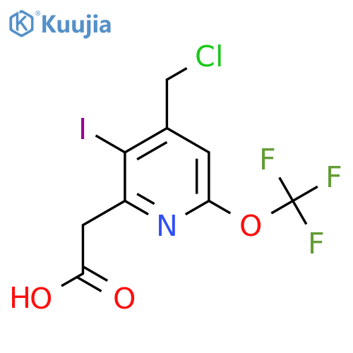 4-(Chloromethyl)-3-iodo-6-(trifluoromethoxy)pyridine-2-acetic acid structure