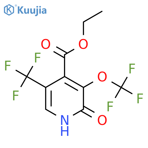 Ethyl 2-hydroxy-3-(trifluoromethoxy)-5-(trifluoromethyl)pyridine-4-carboxylate structure