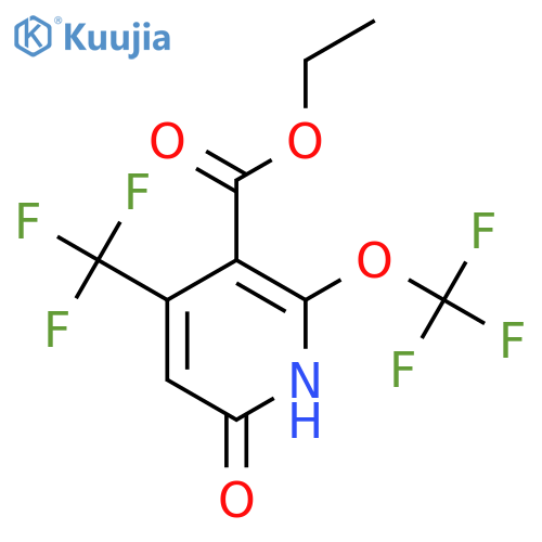 Ethyl 6-hydroxy-2-(trifluoromethoxy)-4-(trifluoromethyl)pyridine-3-carboxylate structure