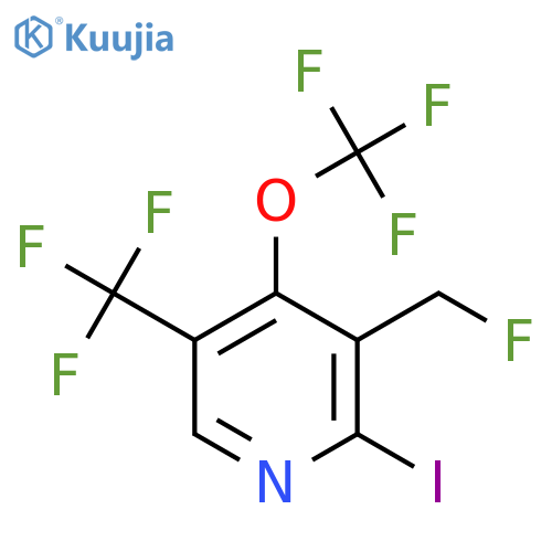 3-(Fluoromethyl)-2-iodo-4-(trifluoromethoxy)-5-(trifluoromethyl)pyridine structure