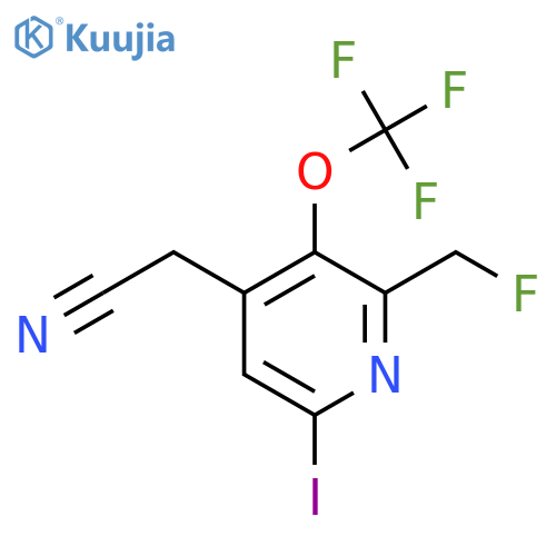 2-(Fluoromethyl)-6-iodo-3-(trifluoromethoxy)pyridine-4-acetonitrile structure