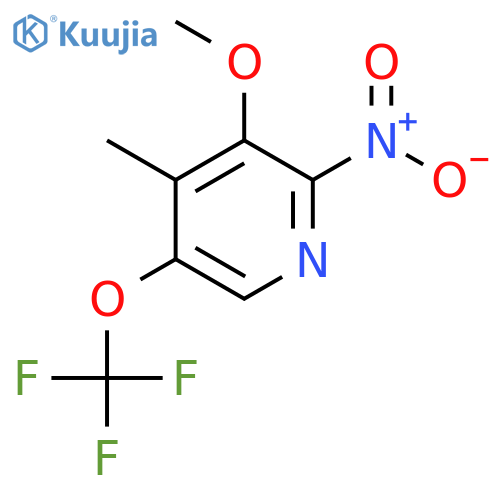 3-Methoxy-4-methyl-2-nitro-5-(trifluoromethoxy)pyridine structure