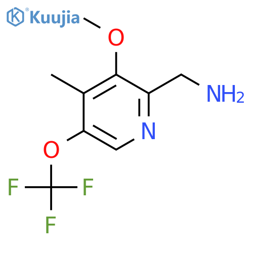 2-(Aminomethyl)-3-methoxy-4-methyl-5-(trifluoromethoxy)pyridine structure