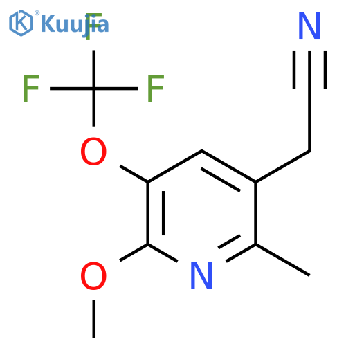 2-Methoxy-6-methyl-3-(trifluoromethoxy)pyridine-5-acetonitrile structure