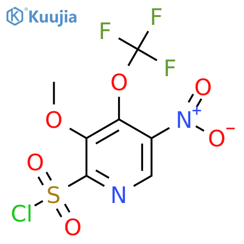 3-Methoxy-5-nitro-4-(trifluoromethoxy)pyridine-2-sulfonyl chloride structure