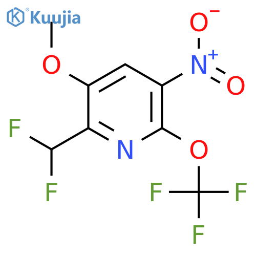 2-(Difluoromethyl)-3-methoxy-5-nitro-6-(trifluoromethoxy)pyridine structure