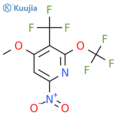 4-Methoxy-6-nitro-2-(trifluoromethoxy)-3-(trifluoromethyl)pyridine structure