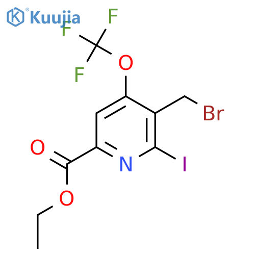 Ethyl 3-(bromomethyl)-2-iodo-4-(trifluoromethoxy)pyridine-6-carboxylate structure