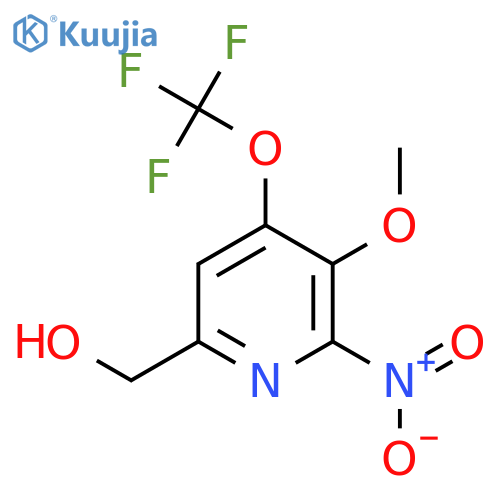 3-Methoxy-2-nitro-4-(trifluoromethoxy)pyridine-6-methanol structure