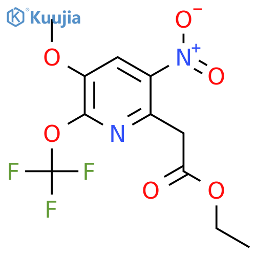 Ethyl 3-methoxy-5-nitro-2-(trifluoromethoxy)pyridine-6-acetate structure