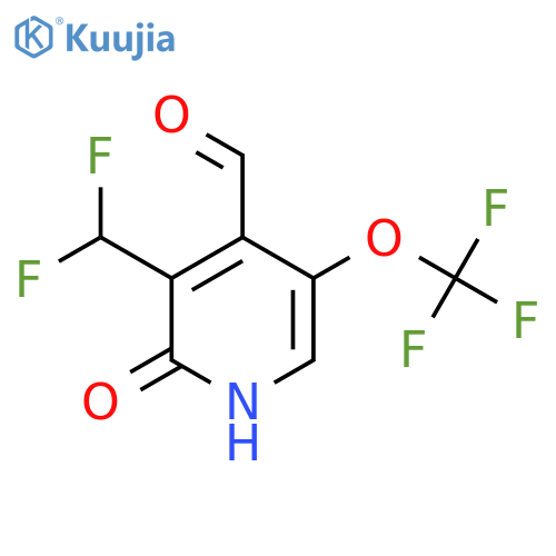 3-(Difluoromethyl)-2-hydroxy-5-(trifluoromethoxy)pyridine-4-carboxaldehyde structure