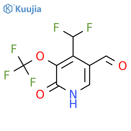 4-(Difluoromethyl)-2-hydroxy-3-(trifluoromethoxy)pyridine-5-carboxaldehyde structure