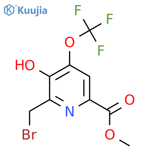 Methyl 2-(bromomethyl)-3-hydroxy-4-(trifluoromethoxy)pyridine-6-carboxylate structure