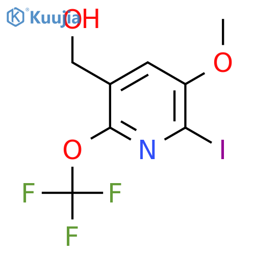 2-Iodo-3-methoxy-6-(trifluoromethoxy)pyridine-5-methanol structure