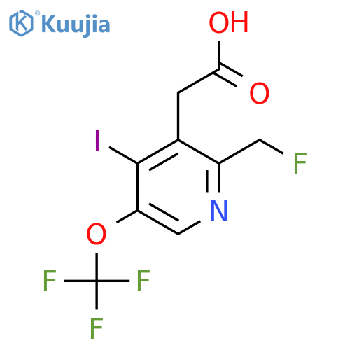 2-(Fluoromethyl)-4-iodo-5-(trifluoromethoxy)pyridine-3-acetic acid structure