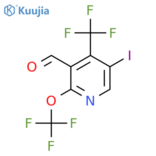 5-Iodo-2-(trifluoromethoxy)-4-(trifluoromethyl)pyridine-3-carboxaldehyde structure