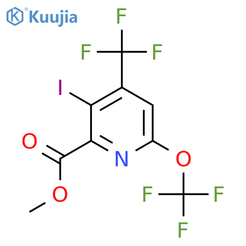 Methyl 3-iodo-6-(trifluoromethoxy)-4-(trifluoromethyl)pyridine-2-carboxylate structure