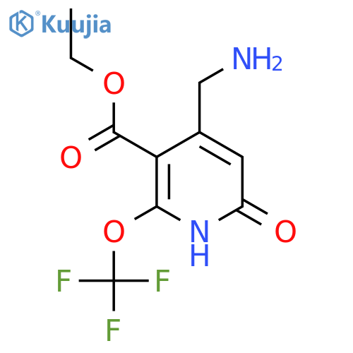 Ethyl 4-(aminomethyl)-6-hydroxy-2-(trifluoromethoxy)pyridine-3-carboxylate structure