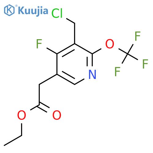 Ethyl 3-(chloromethyl)-4-fluoro-2-(trifluoromethoxy)pyridine-5-acetate structure