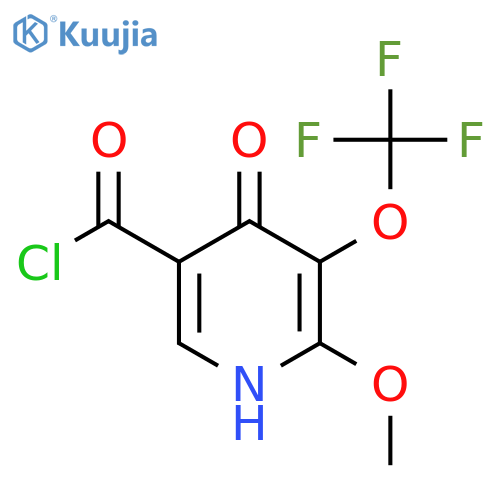 4-Hydroxy-2-methoxy-3-(trifluoromethoxy)pyridine-5-carbonyl chloride structure
