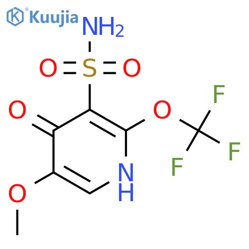 4-Hydroxy-5-methoxy-2-(trifluoromethoxy)pyridine-3-sulfonamide structure