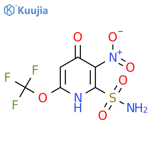4-Hydroxy-3-nitro-6-(trifluoromethoxy)pyridine-2-sulfonamide structure