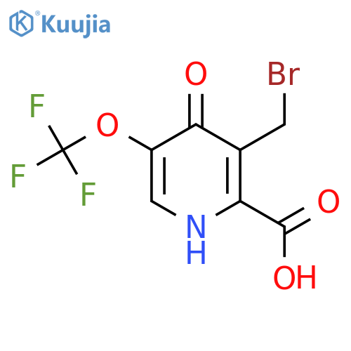 3-(Bromomethyl)-4-hydroxy-5-(trifluoromethoxy)pyridine-2-carboxylic acid structure