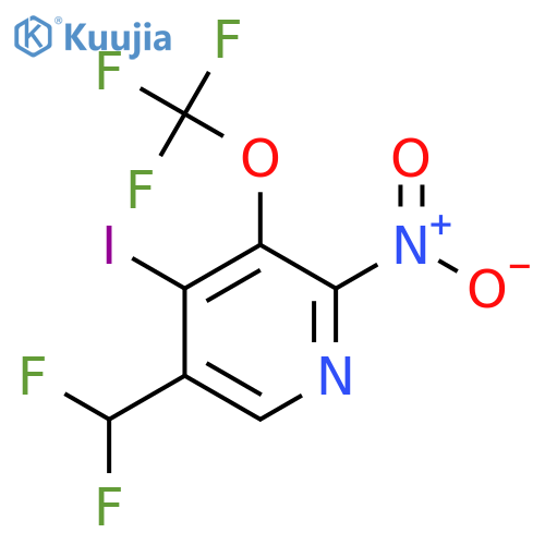 5-(Difluoromethyl)-4-iodo-2-nitro-3-(trifluoromethoxy)pyridine structure