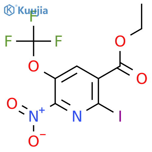 Ethyl 2-iodo-6-nitro-5-(trifluoromethoxy)pyridine-3-carboxylate structure