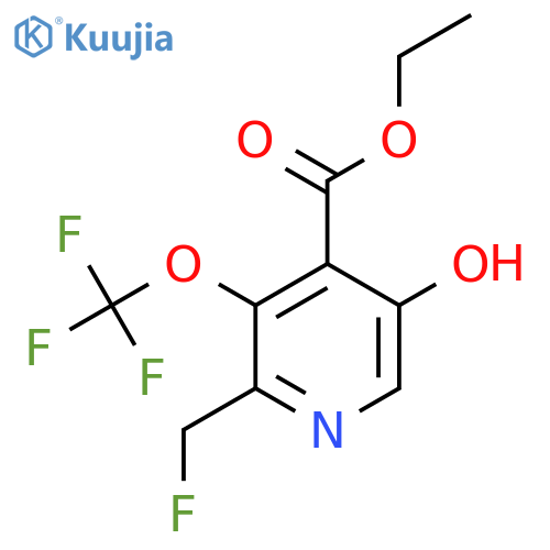 Ethyl 2-(fluoromethyl)-5-hydroxy-3-(trifluoromethoxy)pyridine-4-carboxylate structure