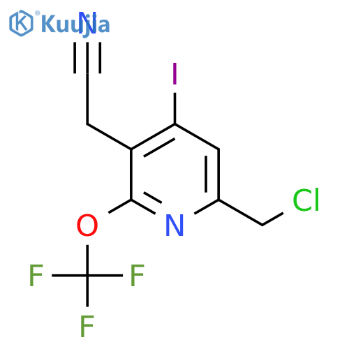 6-(Chloromethyl)-4-iodo-2-(trifluoromethoxy)pyridine-3-acetonitrile structure