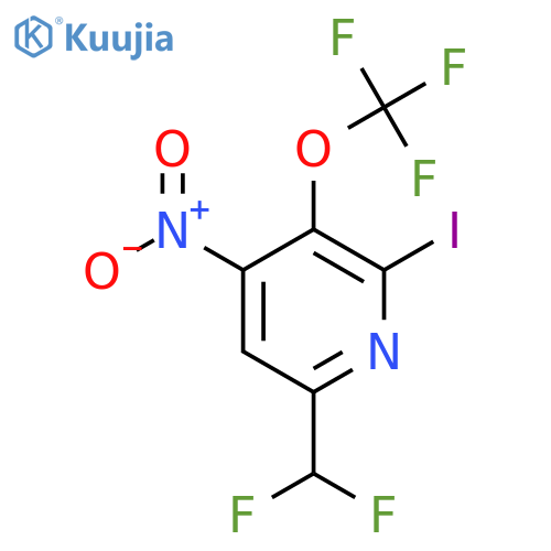 6-(Difluoromethyl)-2-iodo-4-nitro-3-(trifluoromethoxy)pyridine structure