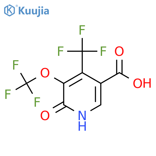 2-Hydroxy-3-(trifluoromethoxy)-4-(trifluoromethyl)pyridine-5-carboxylic acid structure