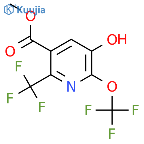 Methyl 3-hydroxy-2-(trifluoromethoxy)-6-(trifluoromethyl)pyridine-5-carboxylate structure