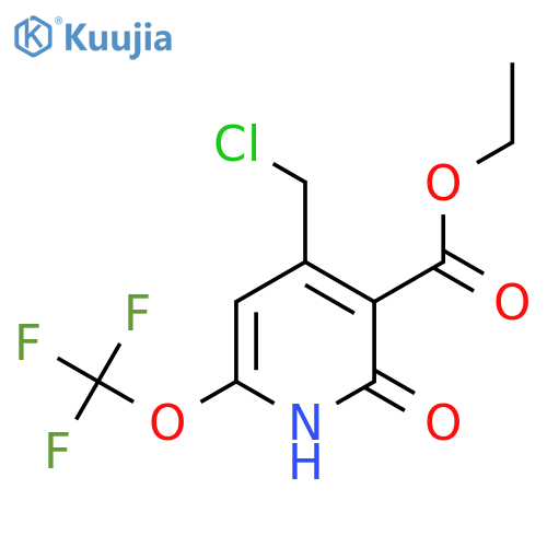 Ethyl 4-(chloromethyl)-2-hydroxy-6-(trifluoromethoxy)pyridine-3-carboxylate structure