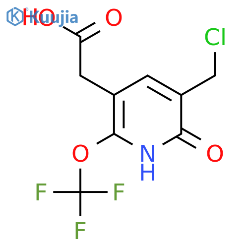 3-(Chloromethyl)-2-hydroxy-6-(trifluoromethoxy)pyridine-5-acetic acid structure