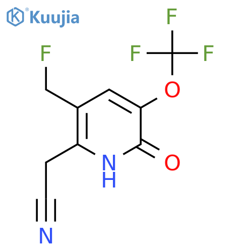 5-(Fluoromethyl)-2-hydroxy-3-(trifluoromethoxy)pyridine-6-acetonitrile structure