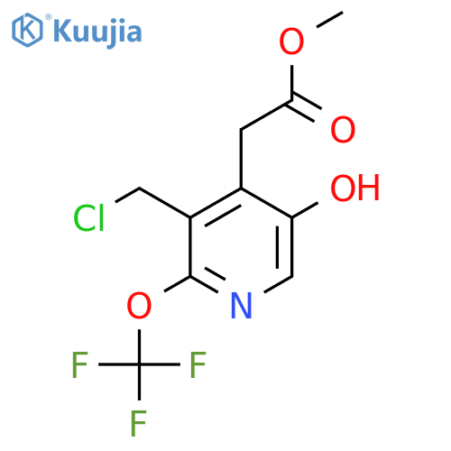 Methyl 3-(chloromethyl)-5-hydroxy-2-(trifluoromethoxy)pyridine-4-acetate structure