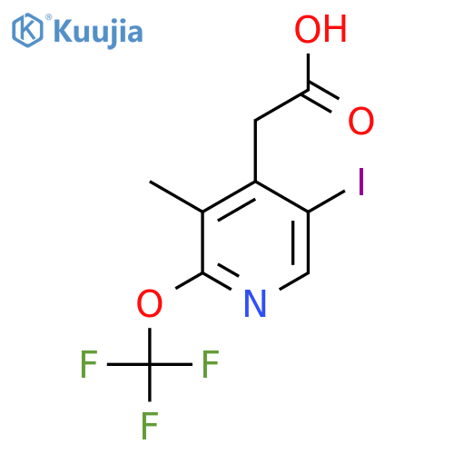 5-Iodo-3-methyl-2-(trifluoromethoxy)pyridine-4-acetic acid structure